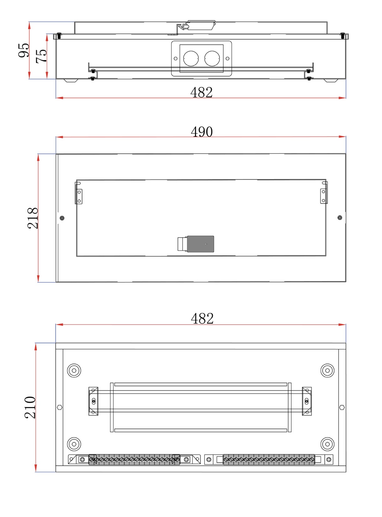 TBC TS-1-22W Distribution Board – 1 Row 22 Ways