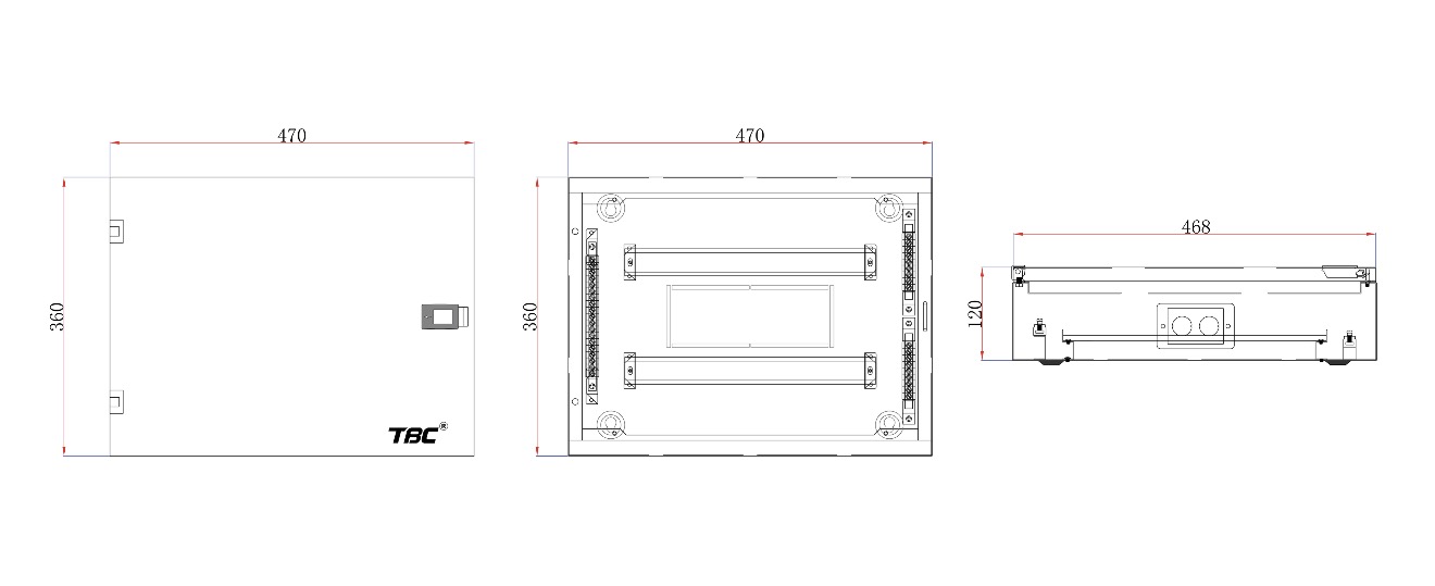TBC TS-2-18W Distribution Board – 2 Rows 18 Ways