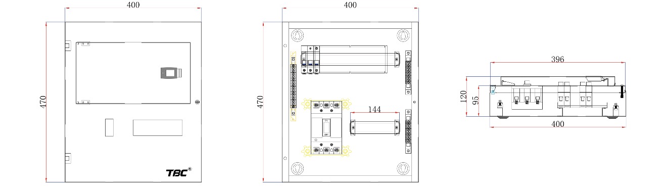 TBC TM-1M-16W MCCB Distribution Board – 1 Row 16 Ways