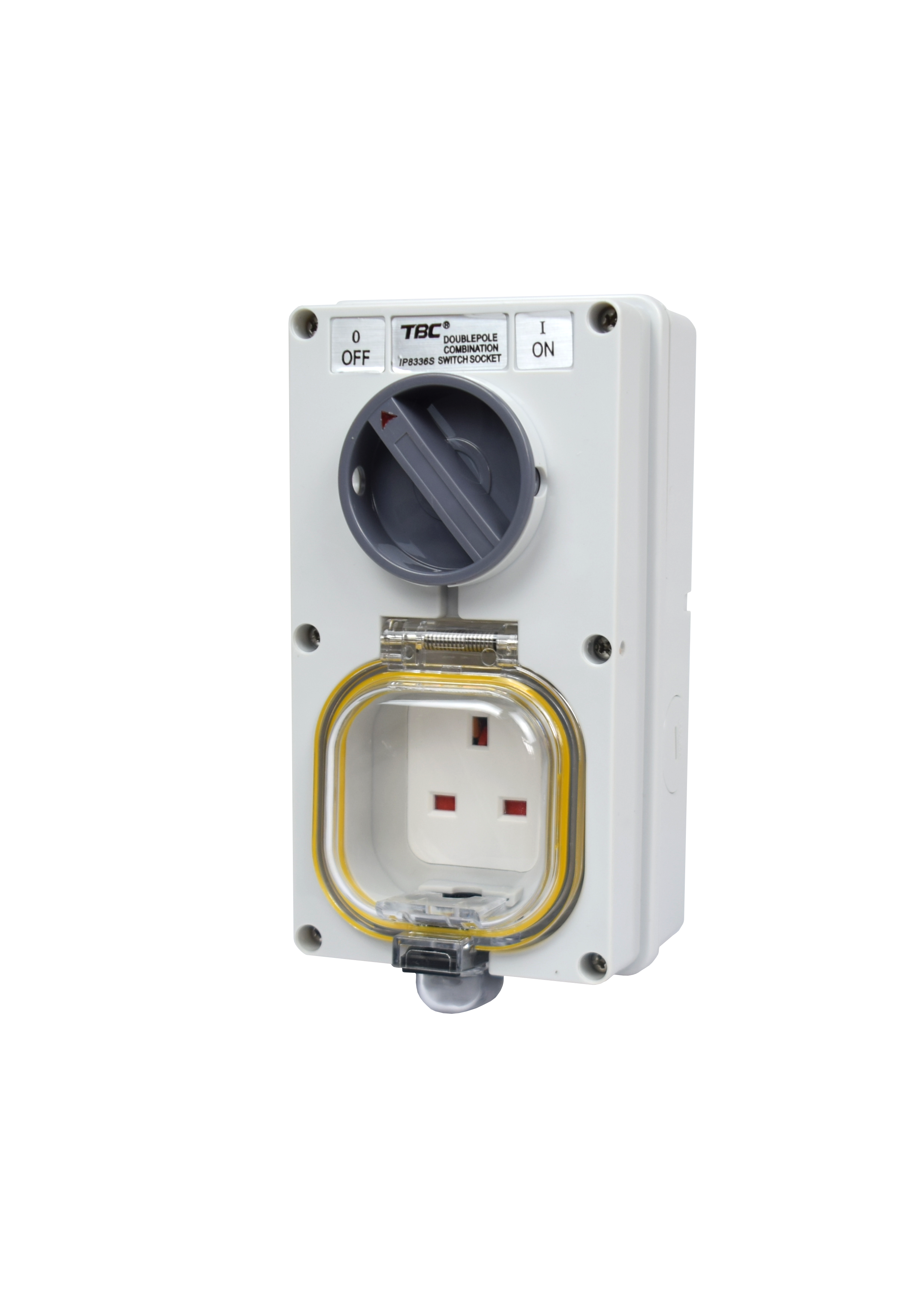 TBC IP8336S Weatherproof Switch Socket Outlet with Double Pole Isolator