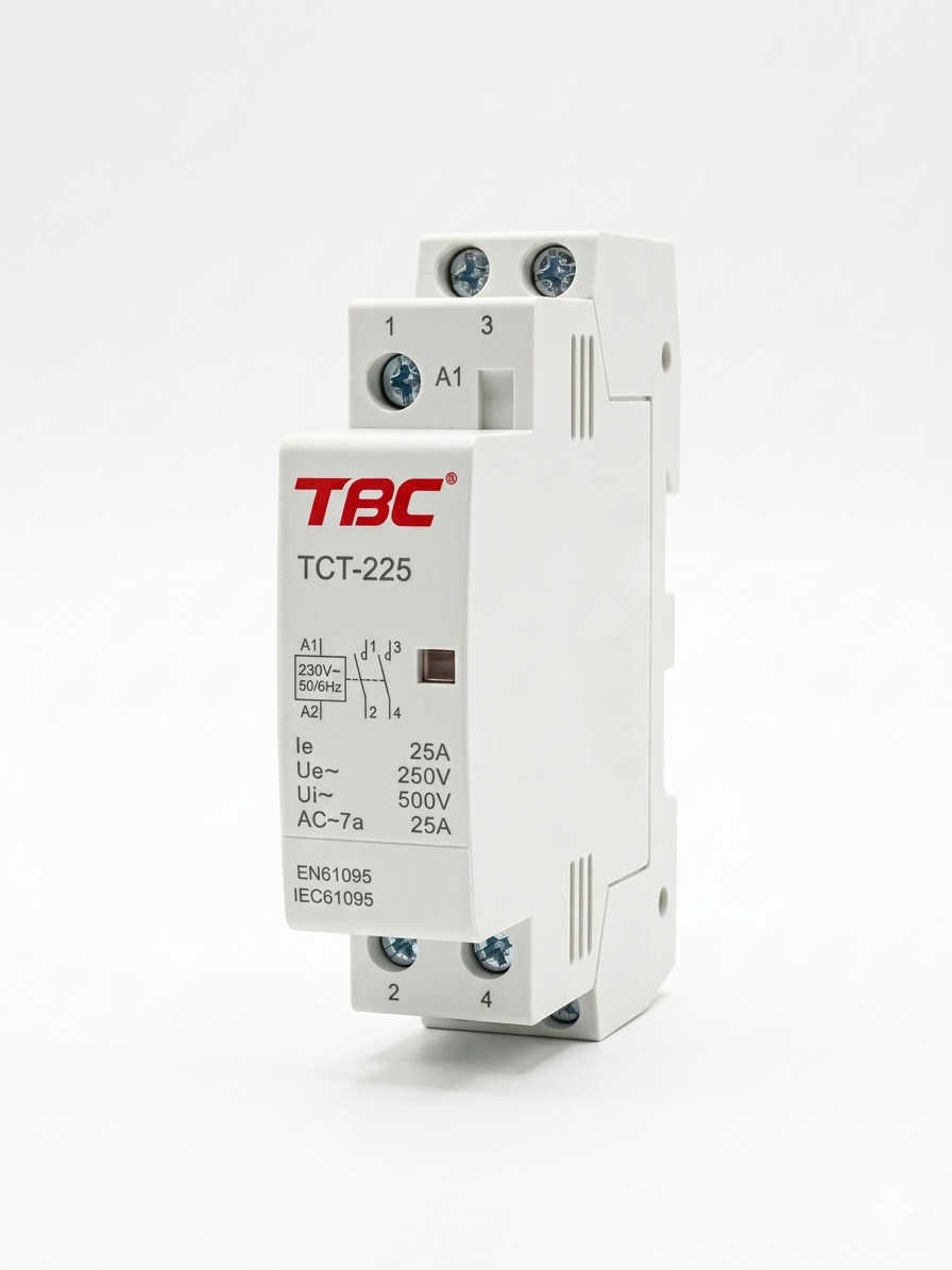 TBC TCT-225 Modular Contactor 2 Pole 25A 230V AC