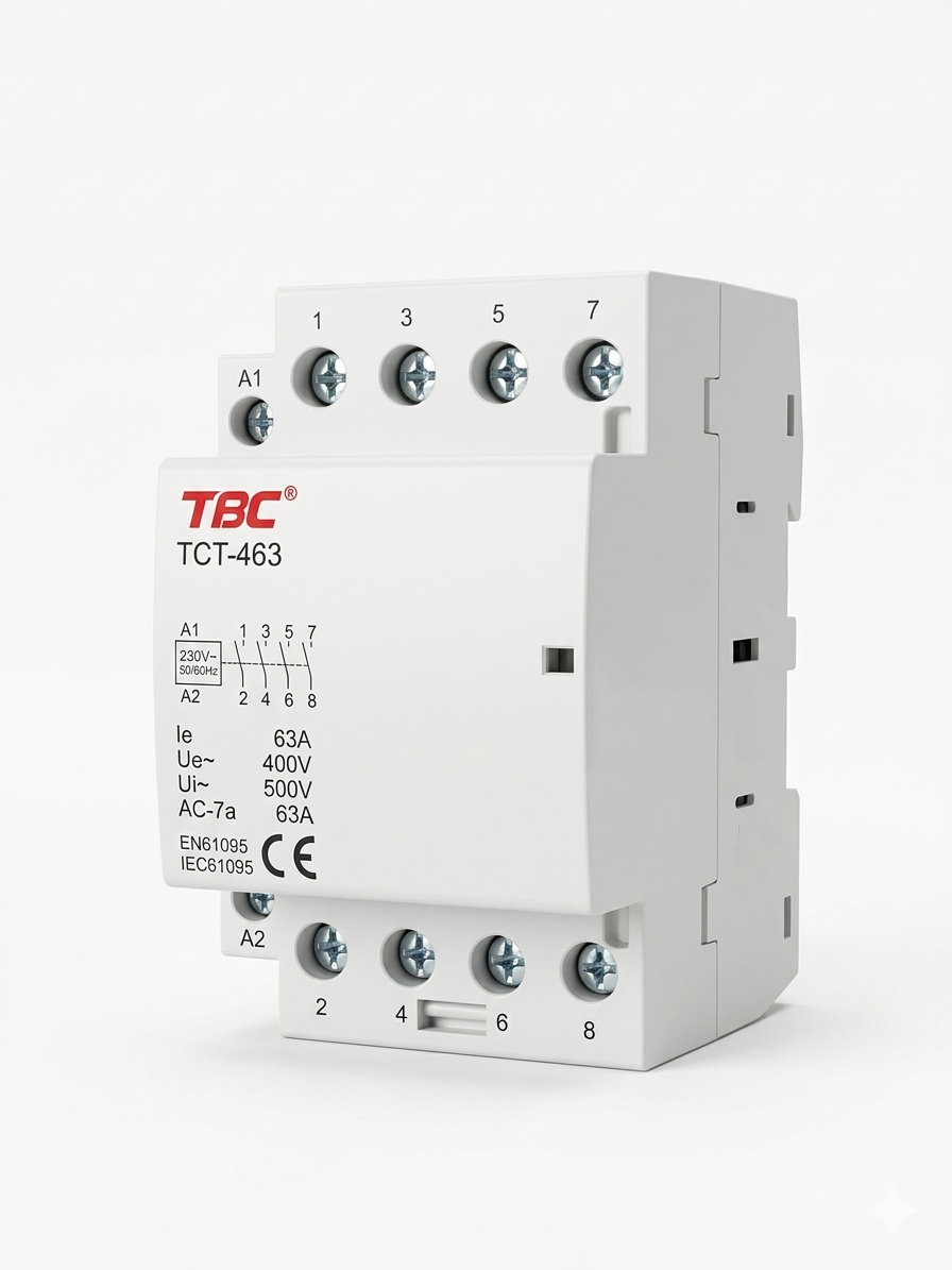 TBC TCT-463 Modular Contactor 4-Pole 63A 400V AC