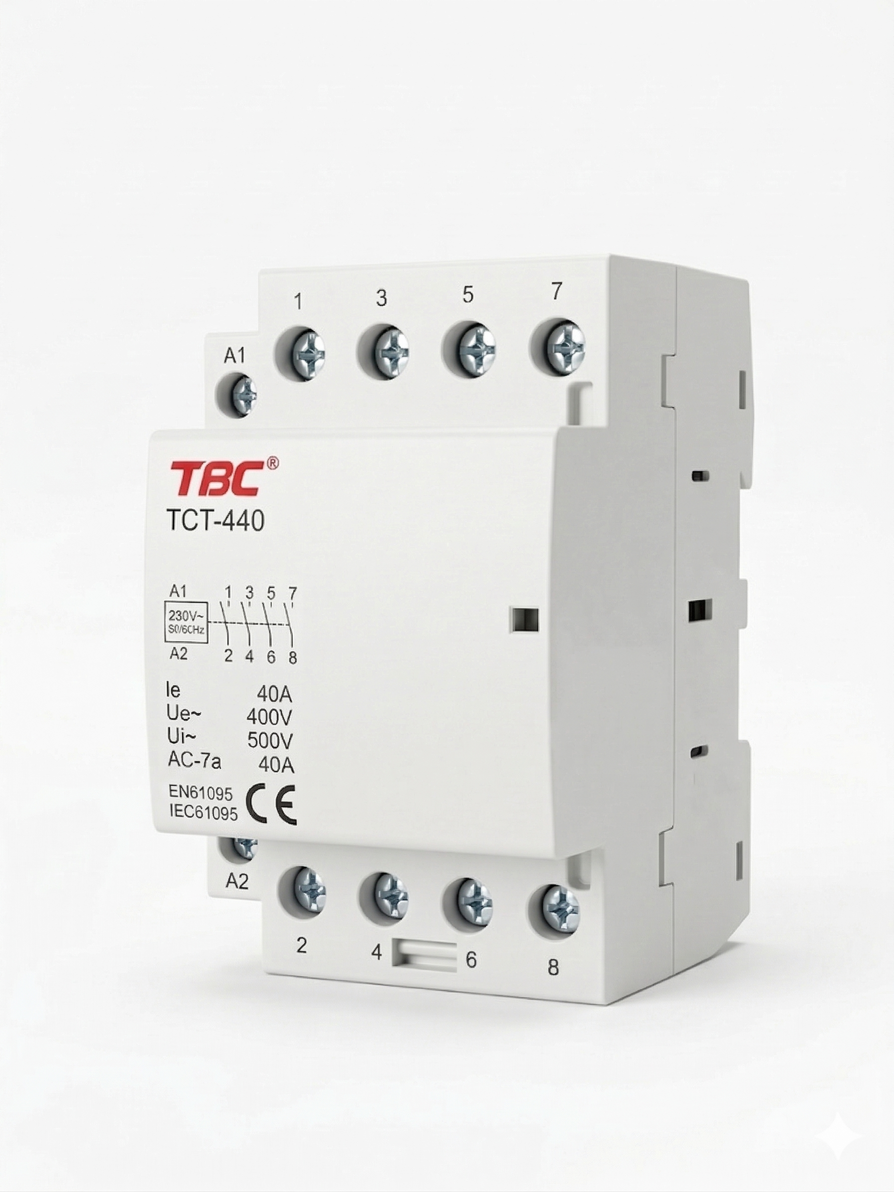 TBC TCT-440 4-Pole Modular AC Contactor 40A 400V
