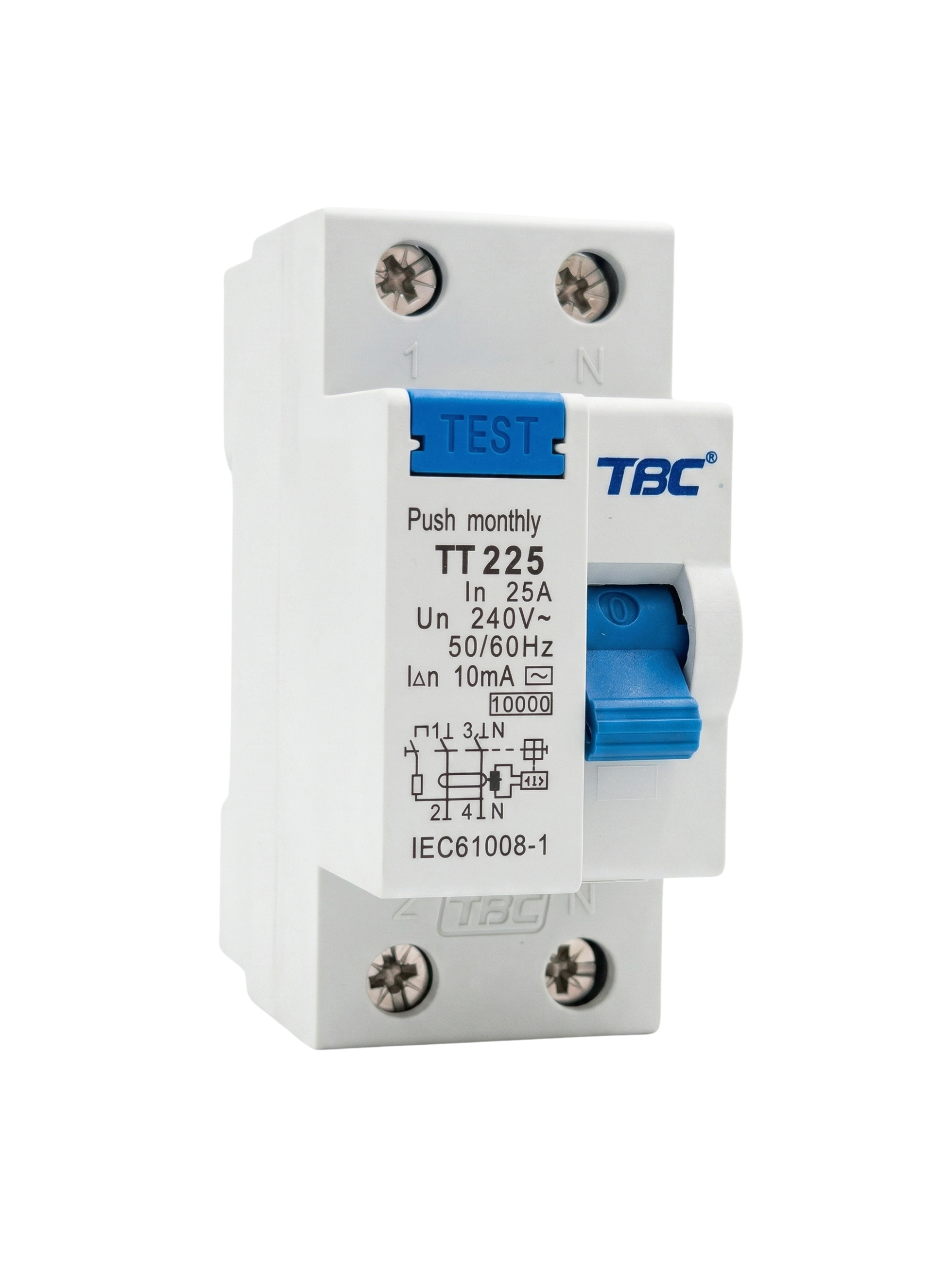 TT-225 Residual Current Circuit Breaker (RCCB) 2P 25A 10mA