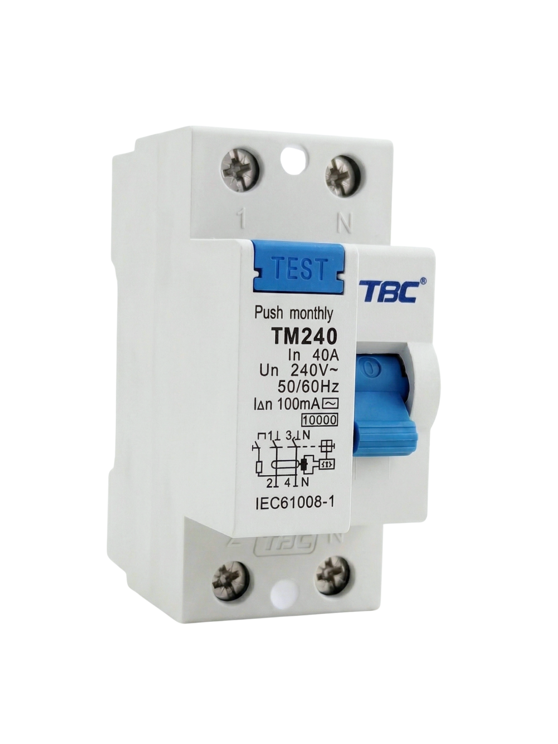 TM-240 Residual Current Circuit Breaker (RCCB) 2P 40A 100mA
