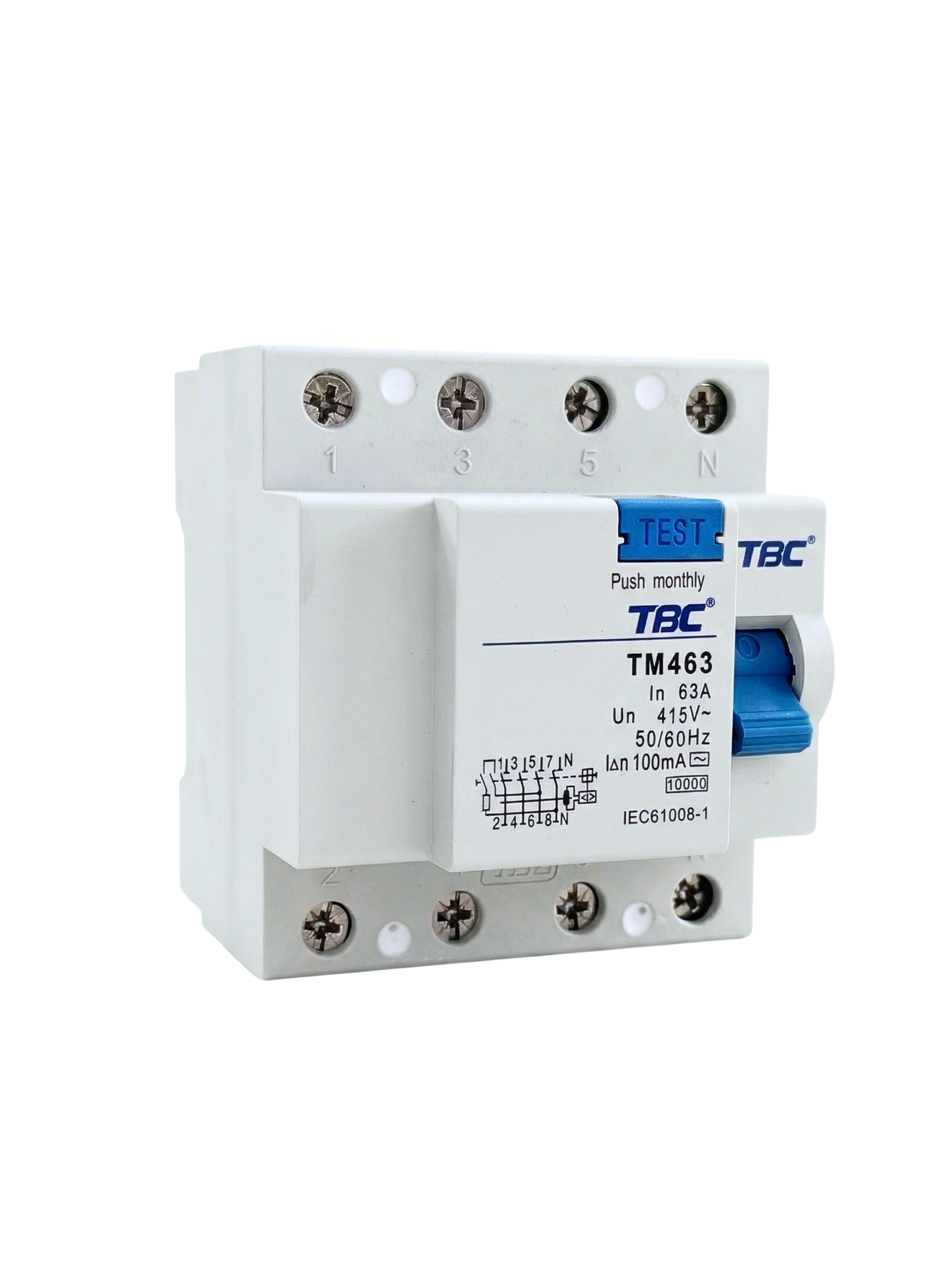 TM-463 Residual Current Circuit Breaker (RCCB) 4P 63A 100mA