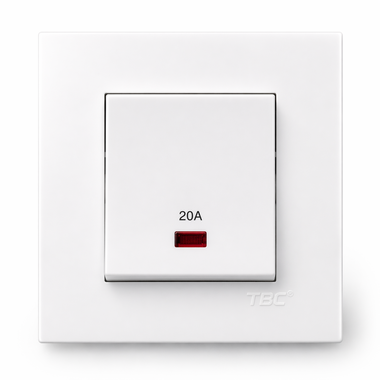 TBC 1 Gang 20A Double Pole Switch with Neon Indicator Heater / Aircond Switch ( B8-120 )