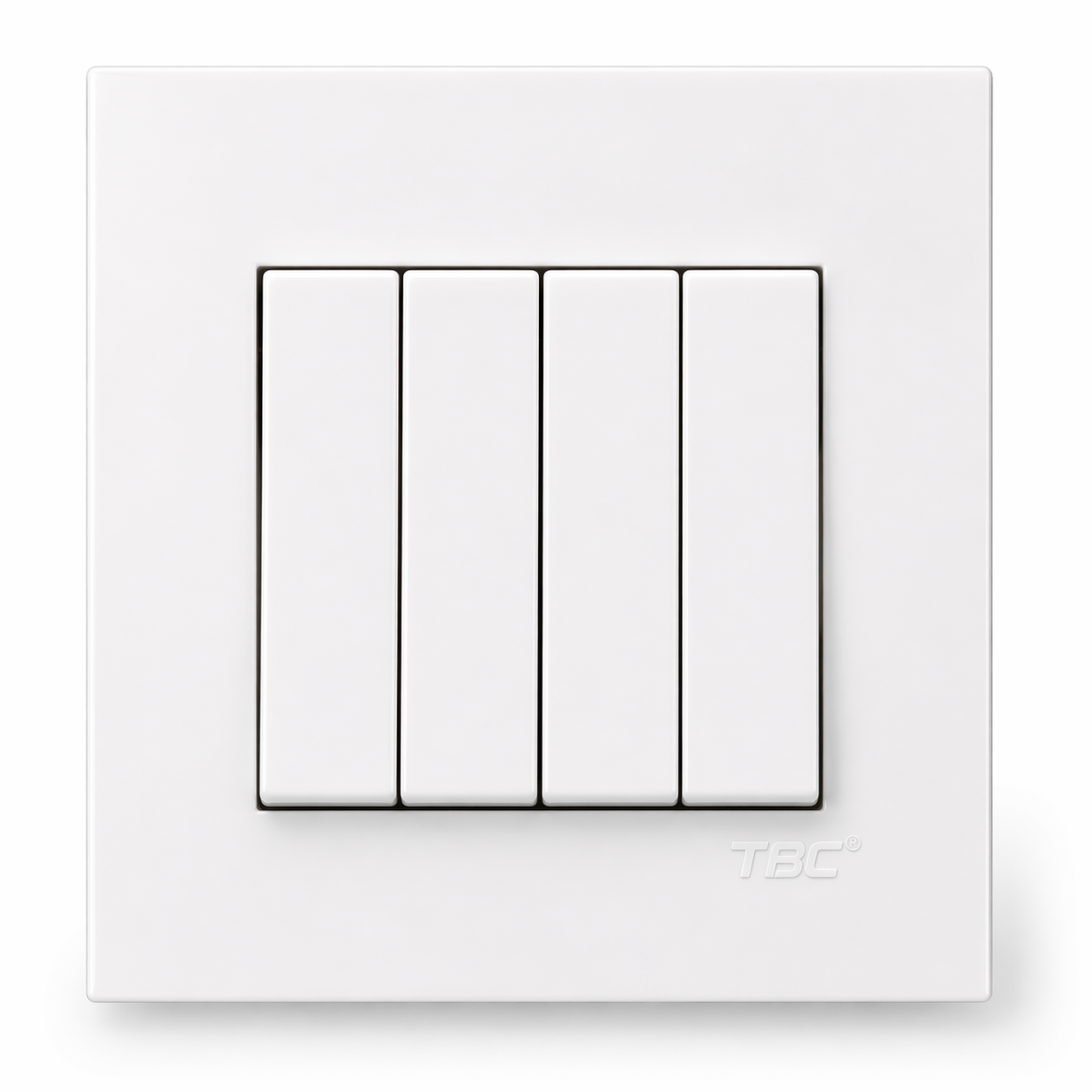 TBC 4 Gang 1 Way Switch ( B8-401 ) B-Series
