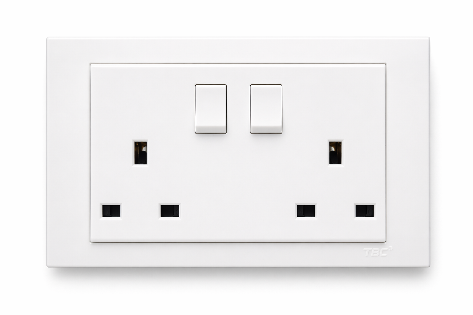 TBC 2 Gang 13A Switch Socket ( B8-213 ) B-Series