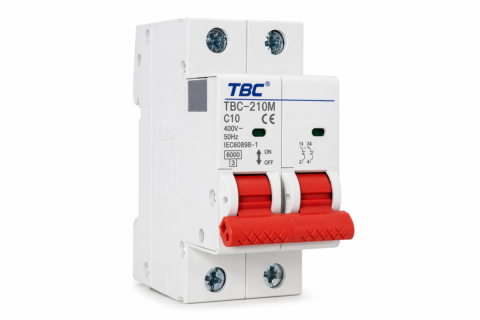 TBC-210M Miniature Circuit Breaker (MCB) 2P 10A 6kA
