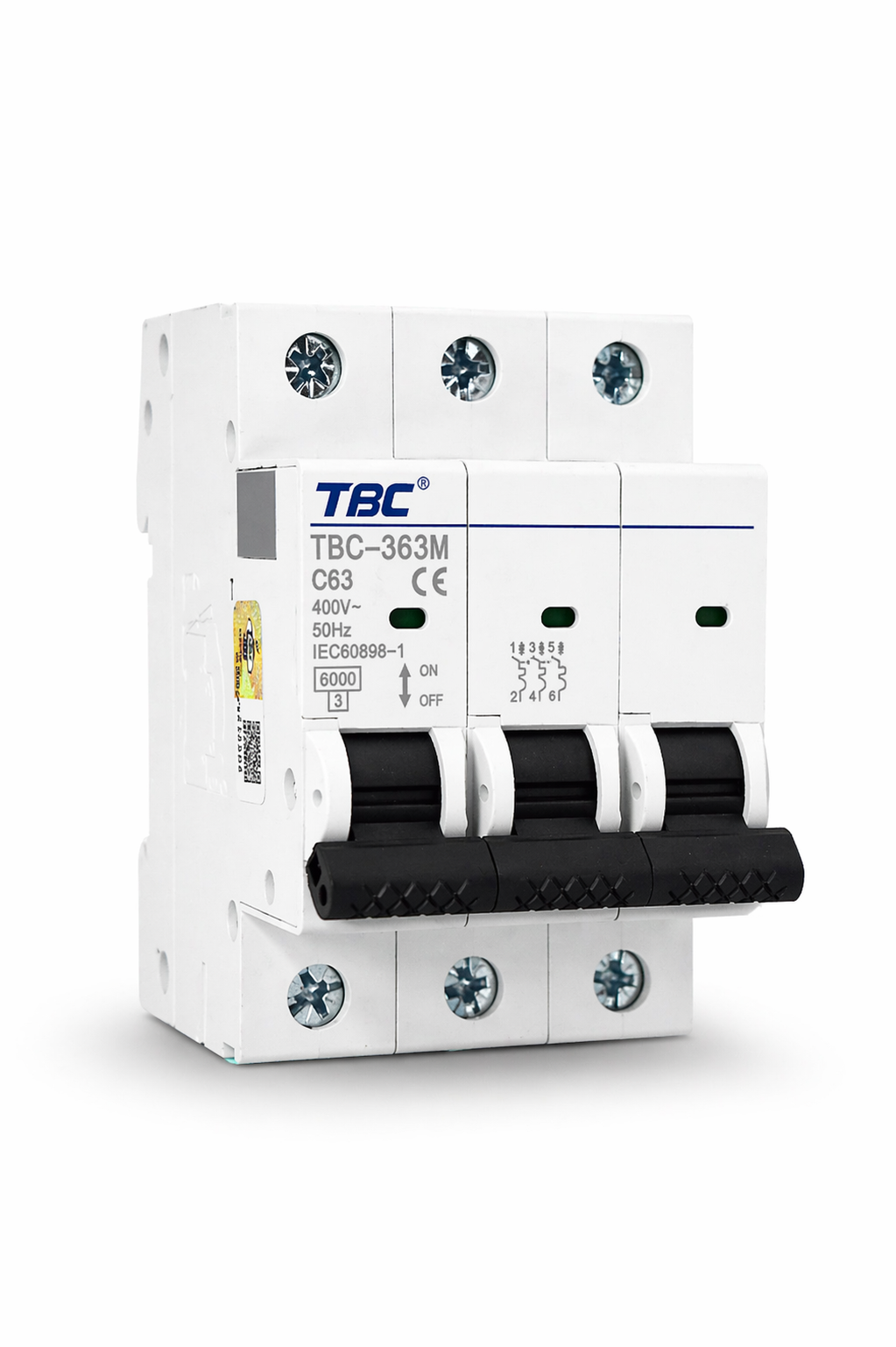TBC-363M Miniature Circuit Breaker (MCB) 3P 63A 6kA