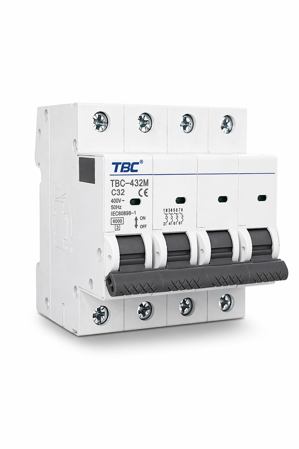 TBC-432M Miniature Circuit Breaker (MCB) 4P 32A 6kA