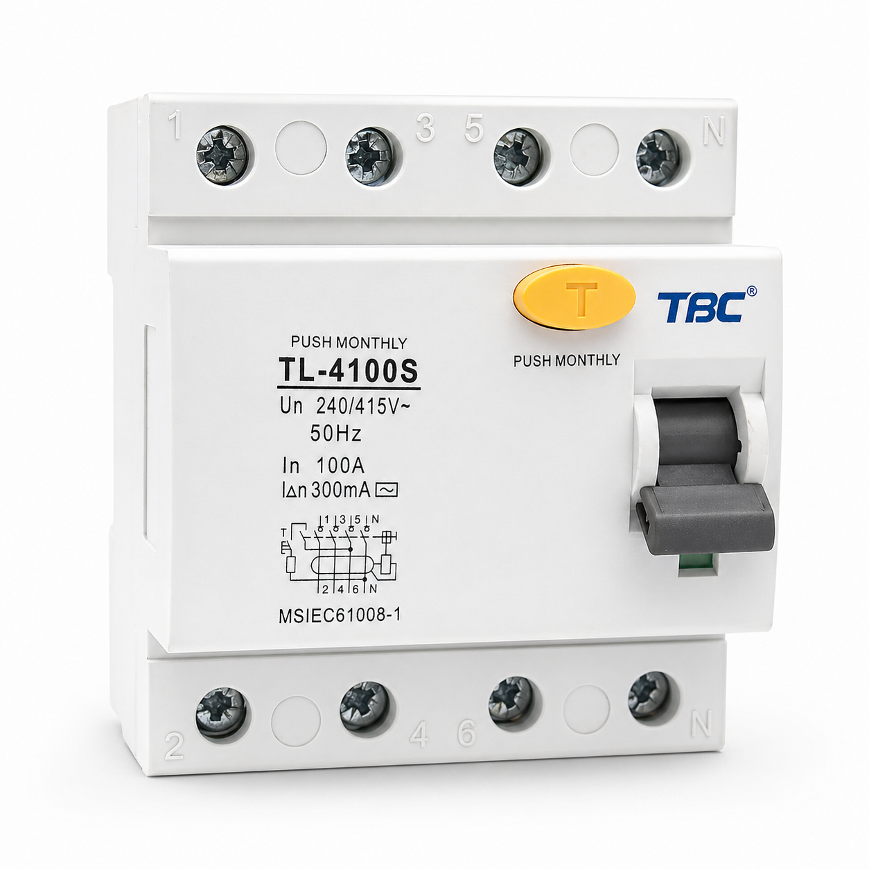 TL-4100S Residual Current Circuit Breaker (RCCB) 4P 100A 300mA