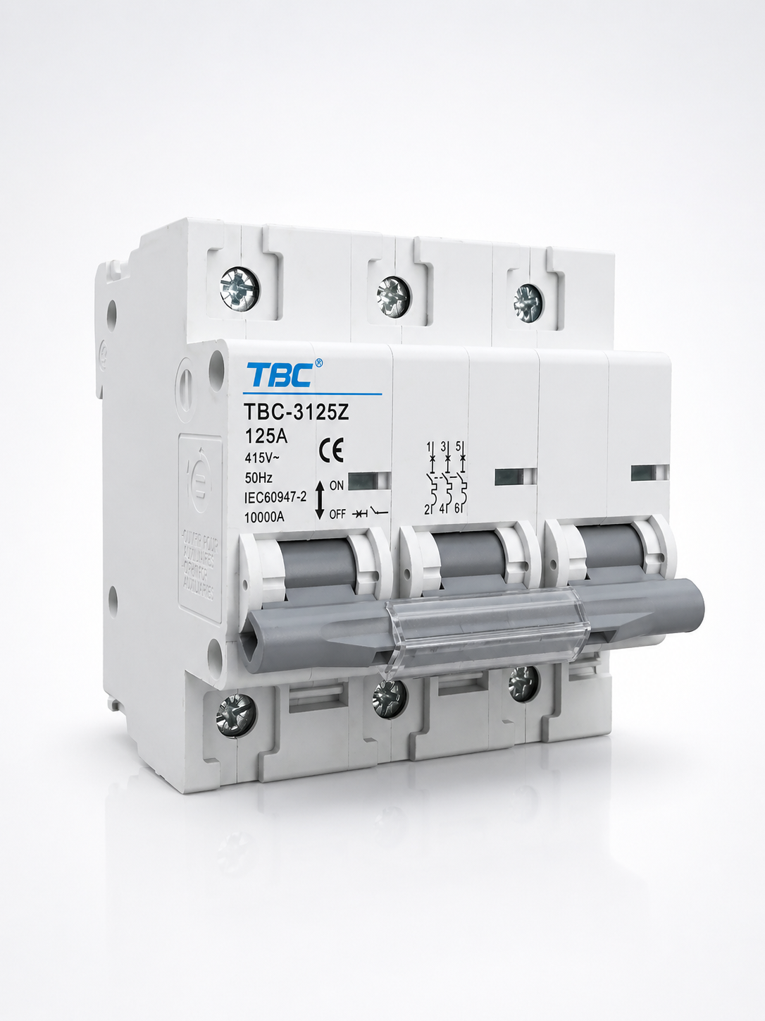 TBC-3125Z Miniature Circuit Breaker (MCB) 3P 125A 10kA