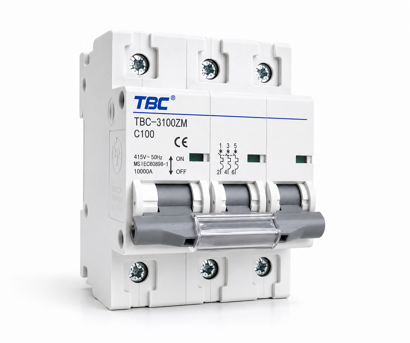 TBC-3100Z Miniature Circuit Breaker (MCB) 3P 100A 10kA