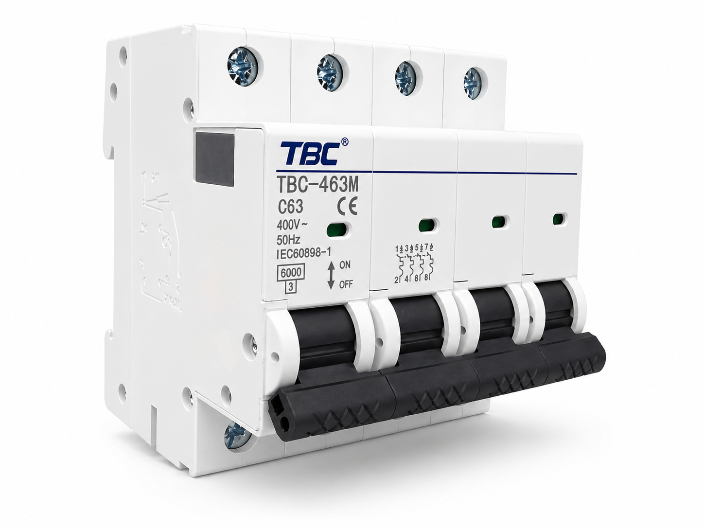 TBC-463M Miniature Circuit Breaker (MCB) 4P 63A 6kA