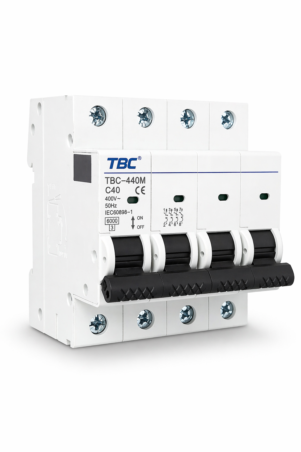 TBC-440M Miniature Circuit Breaker (MCB) 4P 40A 6kA