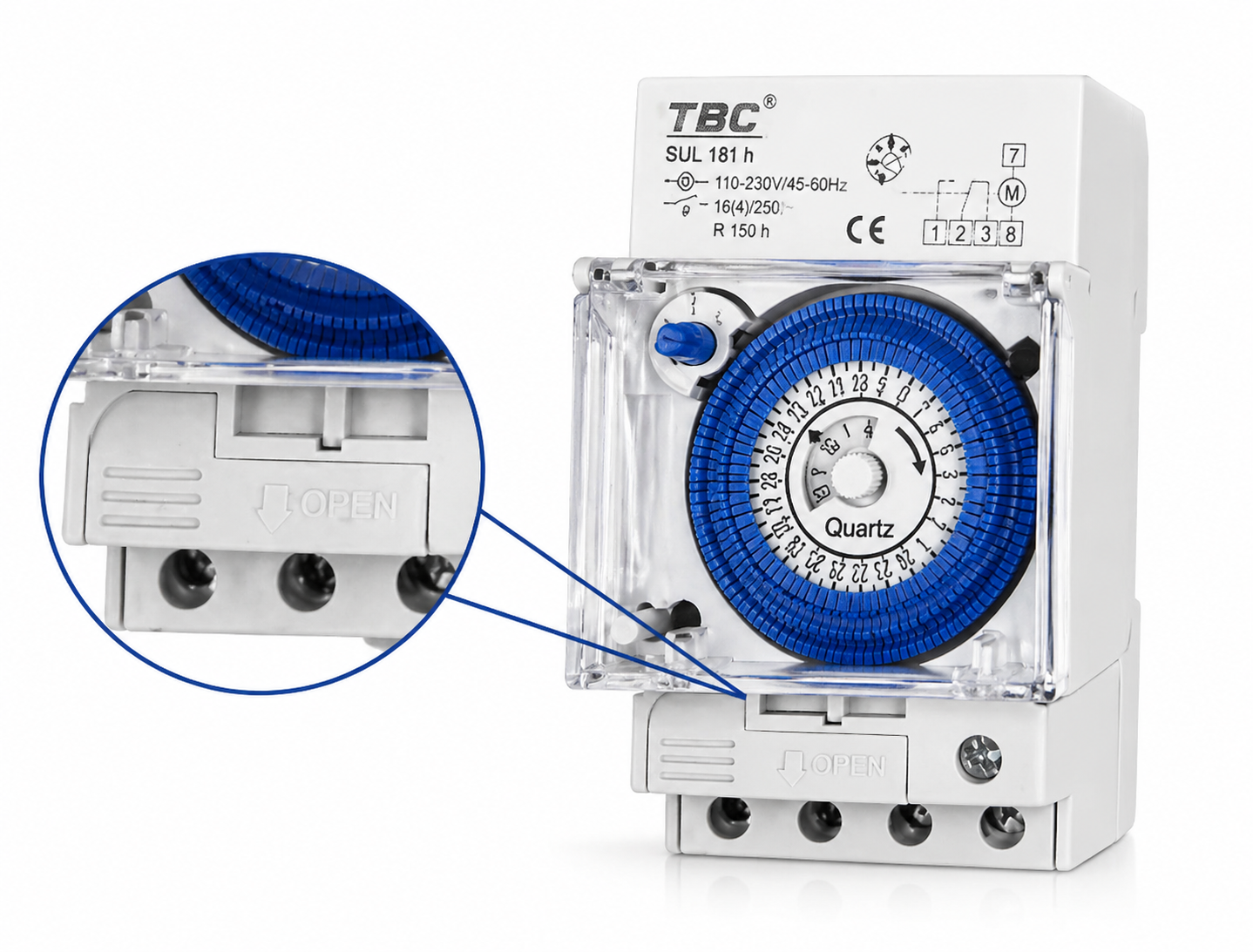 SUL181h 24-Hour Mechanical Time Switch (Quartz Driven)