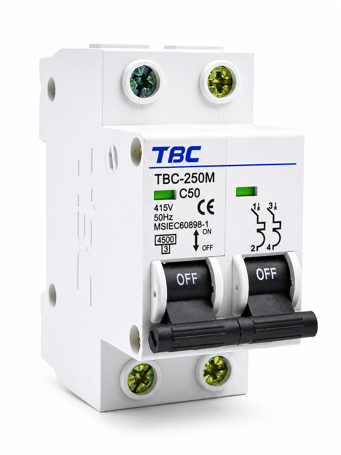TBC-250M Miniature Circuit Breaker (MCB) 2P 50A 6kA