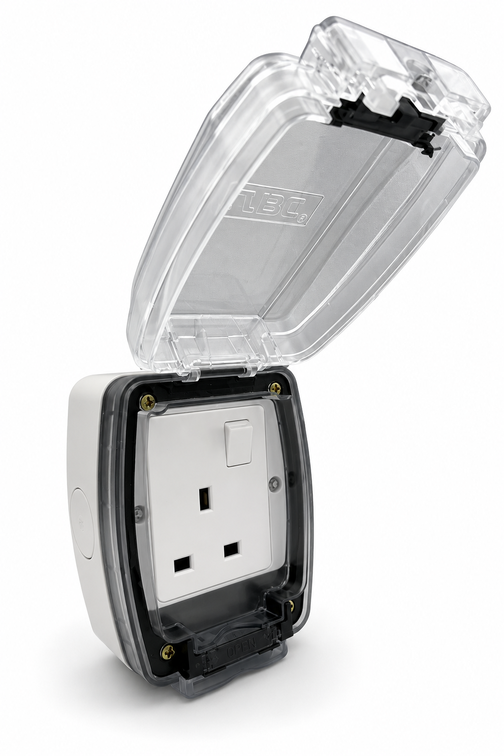 TBC IP66 Weatherproof Socket Outlet 13A 1 Gang with Switch