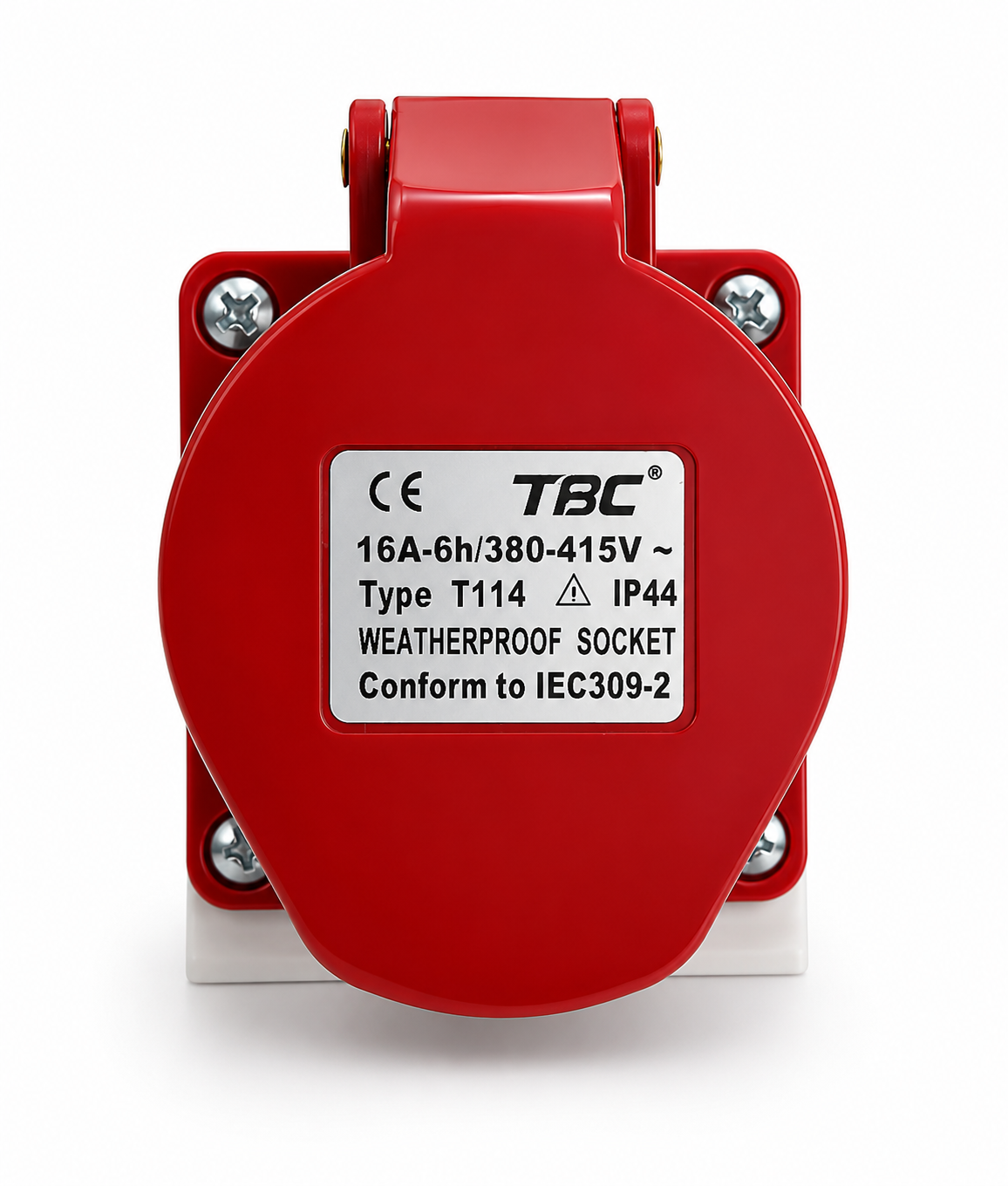 Industrial Weatherproof Socket Outlet 16A/32A 4 Pin 380-415V AC IP44 – Type T114/ T124