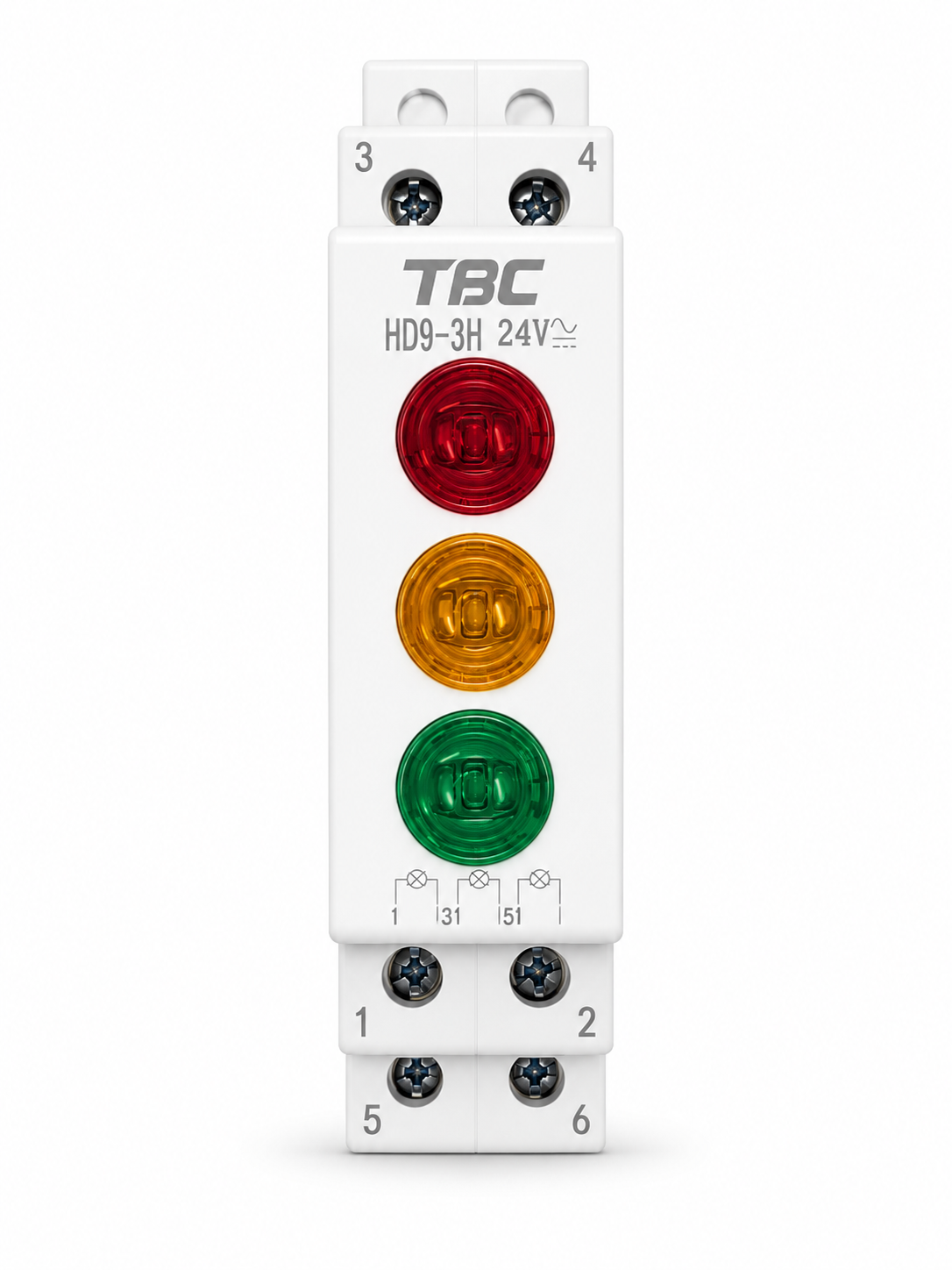 TBC DIN Rail Indicator Signal Round Lamp HD9 (R) Series