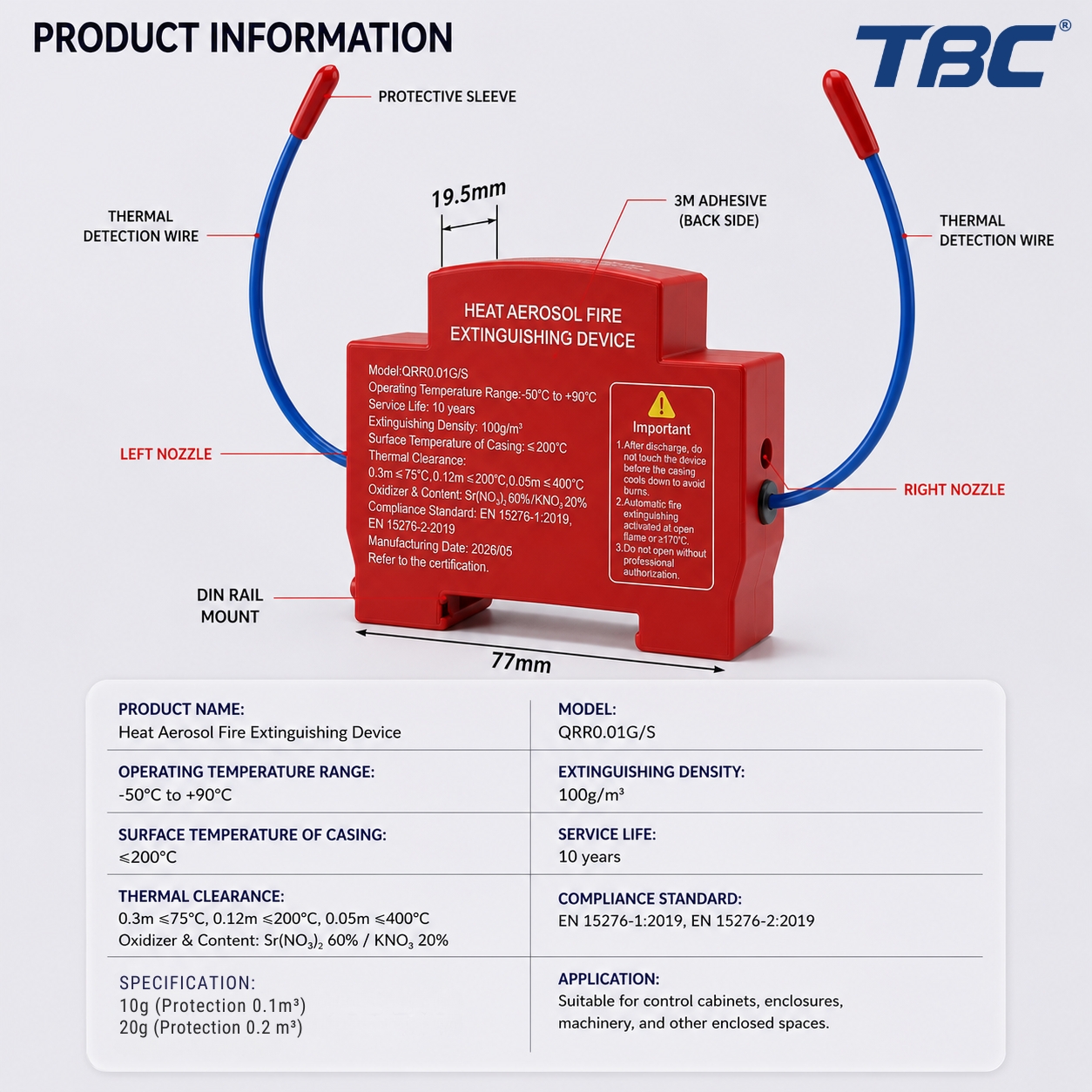 Fire Aerosol Automatic Fire Extinguishing Device