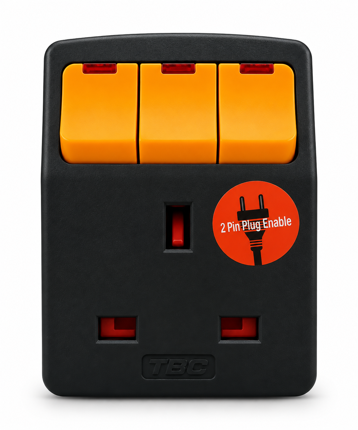 TBC 938SL 13A 3-Way Switched Socket Adaptor