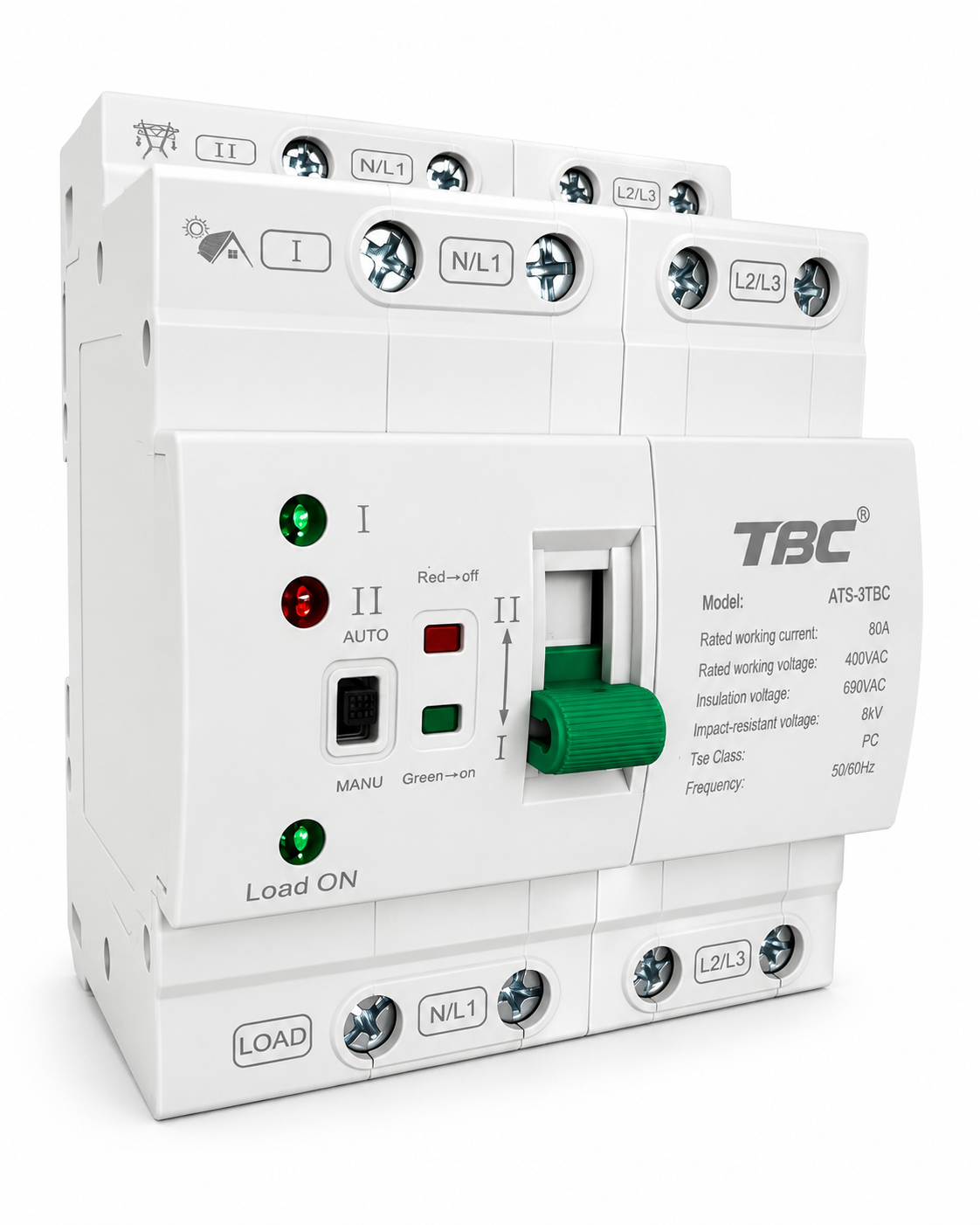 TBC 4P 80A Single Phase Automatic Transfer Switch