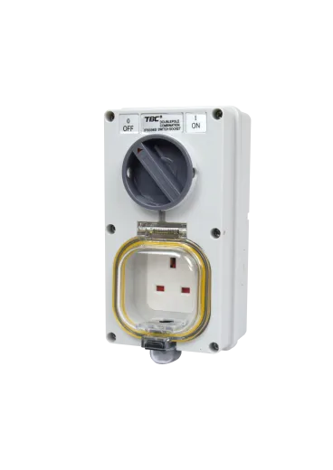 TBC IP8336S Weatherproof Switch Socket Outlet with Double Pole Isolator