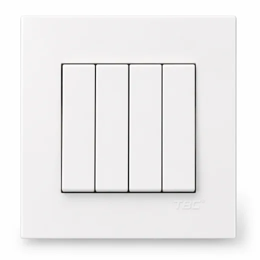 TBC 4 Gang 1 Way Switch ( B8-401 ) B-Series