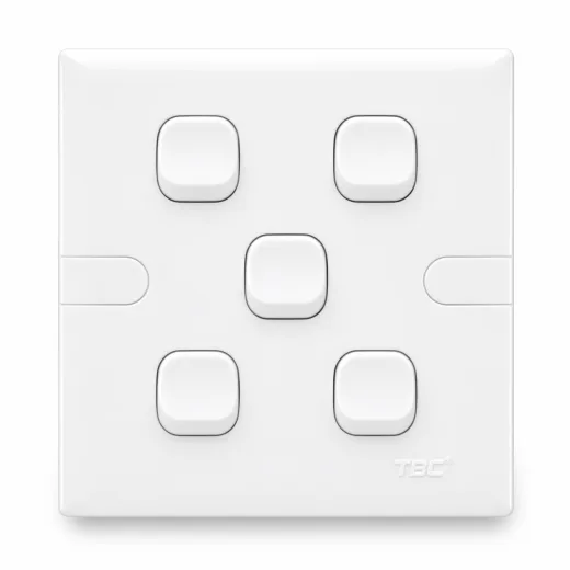 TBC 5 Gang 1 Way Switch ( T1-501 ) T-Series