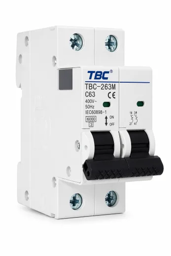 TBC-263M Miniature Circuit Breaker (MCB) 2P 63A 6kA