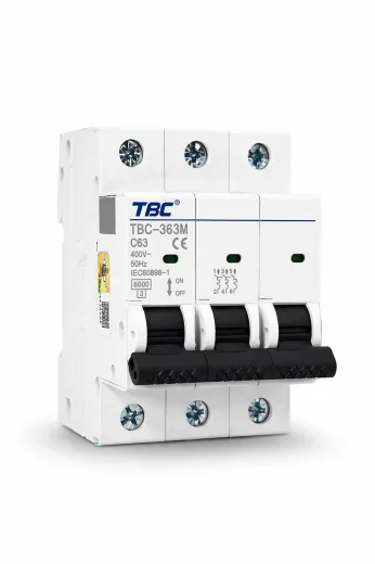 TBC-363M Miniature Circuit Breaker (MCB) 3P 63A 6kA
