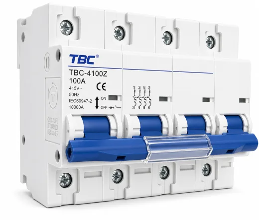TBC-4100ZM Miniature Circuit Breaker (MCB) 4P 100A 10kA