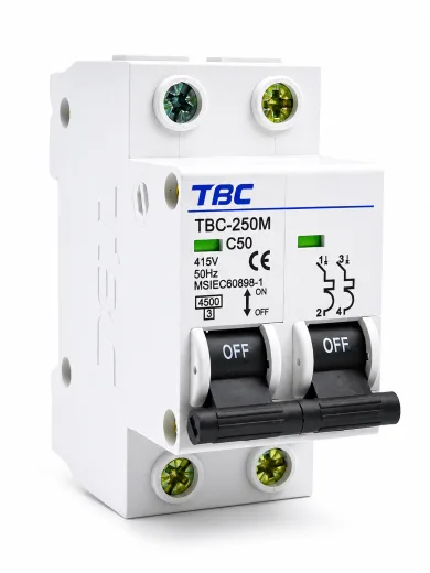 TBC-250M Miniature Circuit Breaker (MCB) 2P 50A 6kA