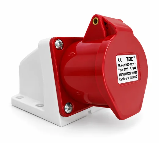 Industrial Weatherproof Socket Outlet 16A/32A 5 Pin 220-415V AC IP44 – Type T115/ T125