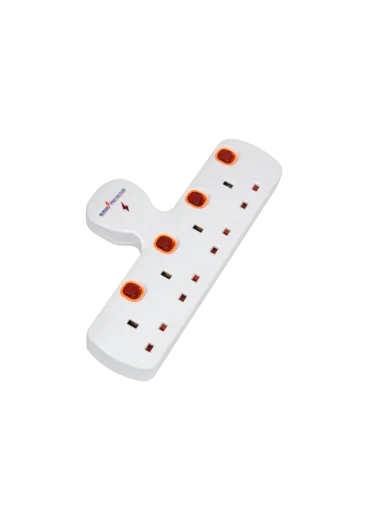 TBC UKT2413 4 Gang Adaptor with Neon Indicators